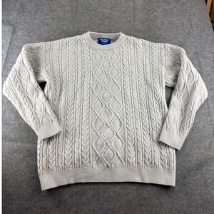 Elric Eden Womens XL Cable Knit Sweater Crewneck Long Sleeve Rory Gilmore Fall
